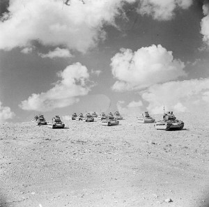 British Matildas move against Tobruk, 1941 [Public domain, Imperial War Museum]