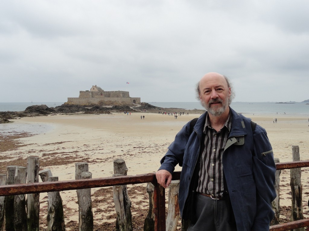 Jeff Williams at the sea front in Saint-Malo, France