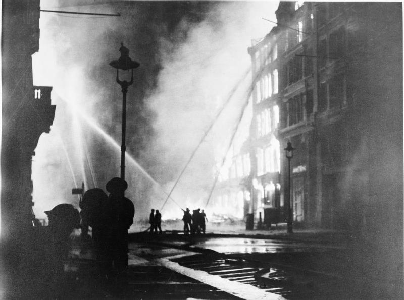 Night of 10-11 May 1941, the last and heaviest raid of the London Blitz [Public domain, Imperial War Museum, wiki]