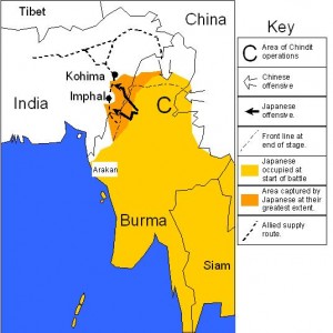 Japanese invasion of Burma and India [Public domain; author: Mike Young]