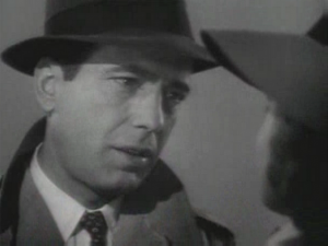 Bogart and Bergman (right, wearing hat) in CASABLANCA, 1942 [Public domain, wiki]