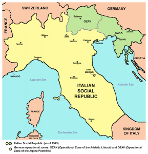 Italian Social Republic (The Salo Republic) [Public domain, wiki, author: Panonian]