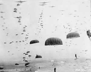 Operation Market Garden: Parachutes of the 1st Allied Airborne Army over Holland, September 1944 [Public domain]