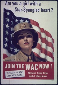 WWII recruitment poster for the Women's Army Corps [Public domain]